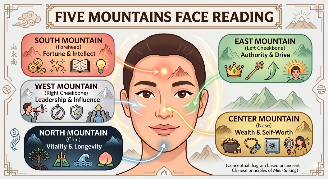 The Topography of Your Destiny: The Five Mountains of Face Reading