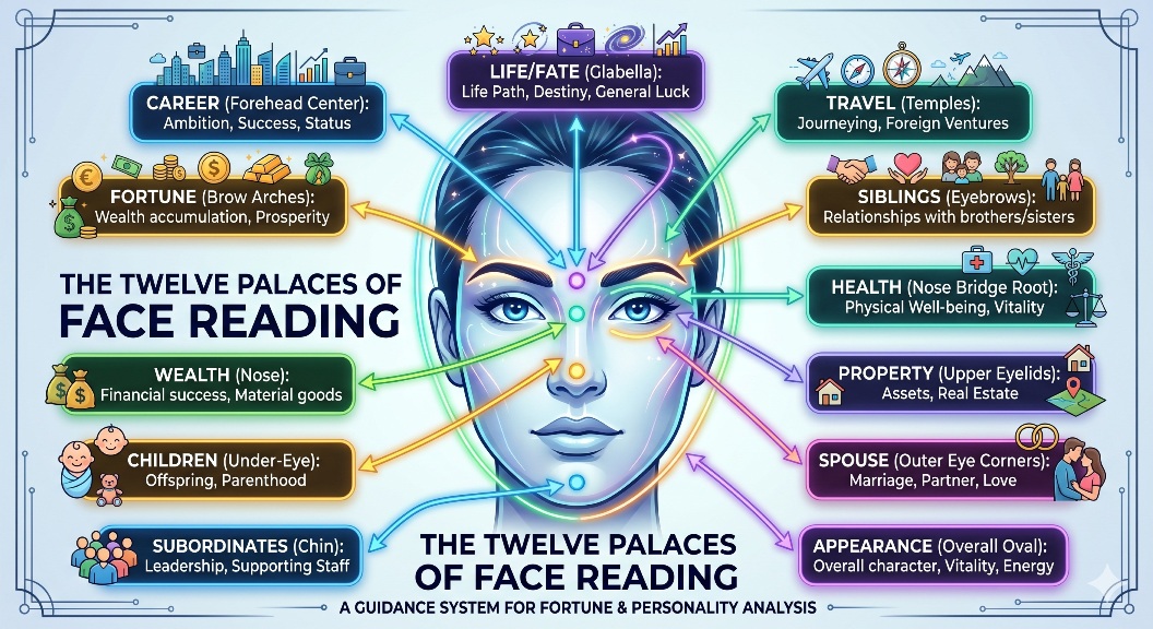 Twelve Palaces Face Reading